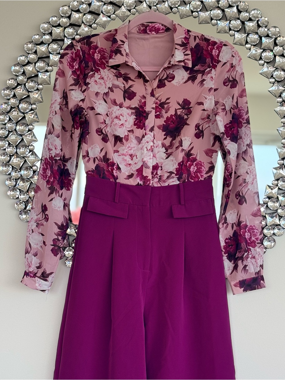 Ted Baker Purple floral jumpsuit - Picture 5 of 9